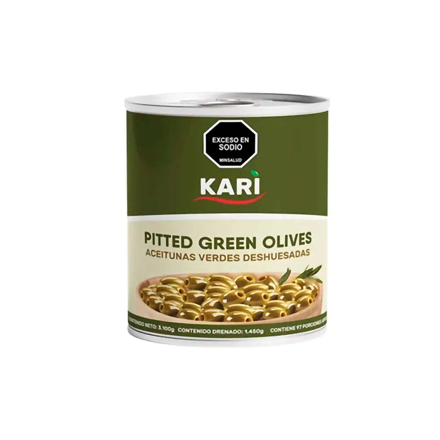 Aceituna Verde Deshuesada Kari x 3100 Gr