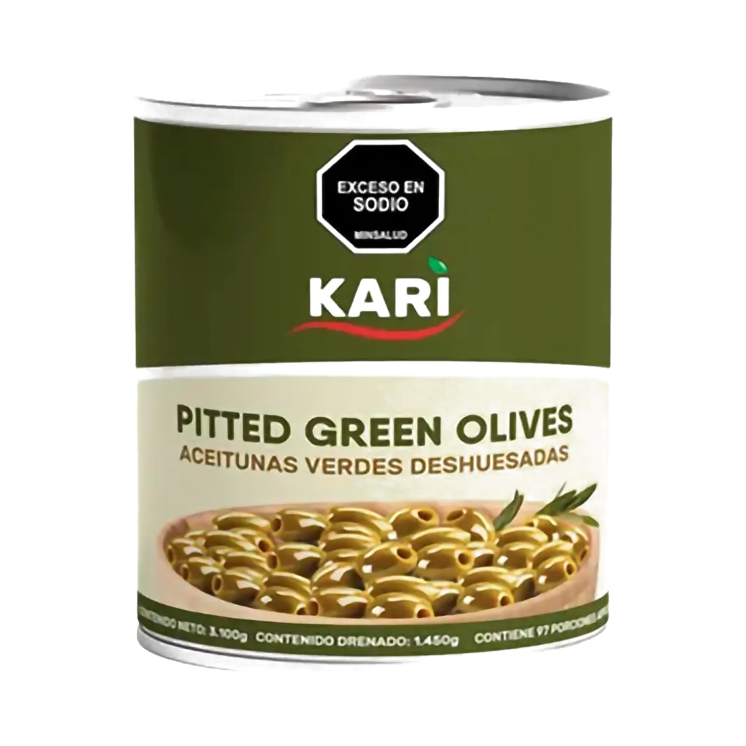 Aceituna Verde Deshuesada Kari x 3100 Gr